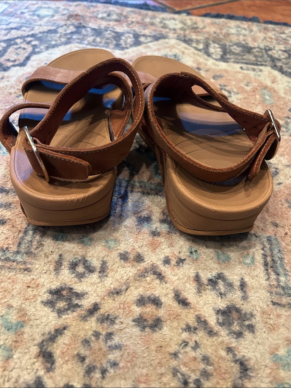 FitFlop Brown Nubuck Cutout Strappy Sandal with Buckle - Picture 15 of 15